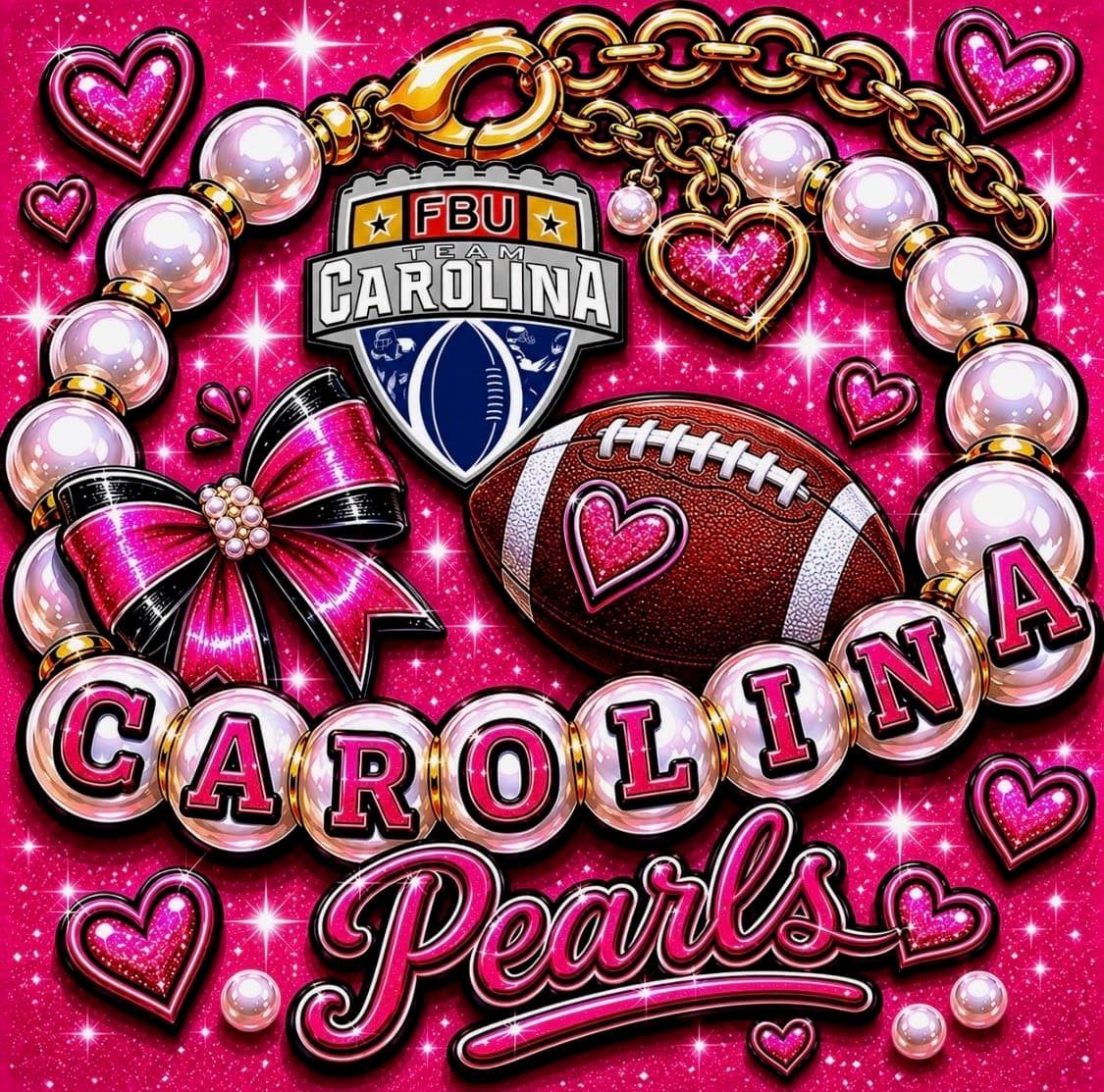 Carolina Pearls — Girls Flag Football program artwork